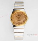 AF Factory Swiss Copy Omega Constellation 2-Tone Watch 28mm Quartz